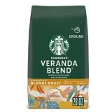 Starbucks Veranda Blend  Ground Coffee  Starbucks Blonde Roast Hot or Iced Coffee  28 oz