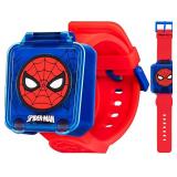 Marvel Spider-Man Educational Learning Digital Blue Watch for Boys by Accutime, Toddlers, Kids with Red Strap - Includes Timer, Stopwatch, Alarm, Games! Perfect for Girls and Boys 3+!