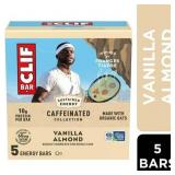 CLIF BAR Caffeinated Vanilla Almond Flavor Energy Bars  Plant Based Protein Bars  5ct