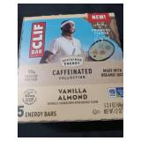 CLIF BAR Caffeinated Vanilla Almond Flavor Energy Bars  Plant Based Protein Bars  5ct