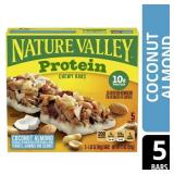 Nature Valley Chewy Granola Bar  Protein  Coconut Almond  5 Bars  7.1 OZ