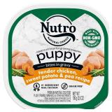 12 Pk Nutro Grain Free Bites In Gravy Puppy Wet Dog Food Tender Chicken, Sweet Potato & Pea Recipe - 3.5oz