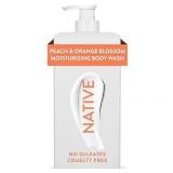 NATIVE Peach & Orange Blossom Moisturizing Body Wash 18oz