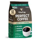 VitaCup Perfect Low Acid Coffee Ground, USDA Organic & Fair Trade, Mycotoxin Free, Dark Roast Guatemala Single Origin, Clean & Pure, 20 ounces, 52 Servings
