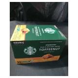 Starbucks K-Cup Coffee Pods, Toffeenut Flavored Coffee, Naturally Flavored, 100% Arabica, 1 box (10 pods)