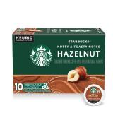 Starbucks K-Cup Coffee Pods, Flavored Hot or Iced Coffee, Hazelnut, 10 Keurig Pods