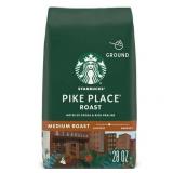 Starbucks Pike Place Roast  Ground Coffee  Medium Roast Hot or Iced Coffee  28 oz