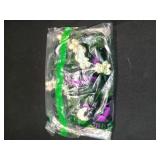 Remuuly 2 Pcs Graduation Leis 2026 Graduation Ribbon Lei Hawaiian Kukui Nut Lei Braided Necklace Beads Necklaces 2026 Graduation Gifts Party Accessories for Women and Men(Black Purple)