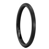 King Will 2mm Black Wedding Band for Men Women, Domed Brushed Tungsten Pinky Rings for Men, Comfort Fit, Durable, Size 11