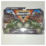 Monster Jam 2024 Series 30 1:64 Diecast Monster Truck 2-Pack, Shaker vs Soldier Fortune