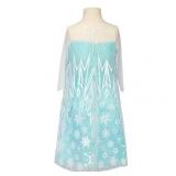 Disney Frozen Elsa Classic Blue Satin Dress for Girls Size 4-6X
