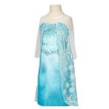 Disney Frozen Elsa Classic Blue Satin Dress for Girls Size 4-6X