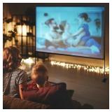 onn. 120" Portable Indoor/Outdoor 16:9 Projection Screen with Stand