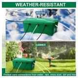 2 Pcs Large Outdoor Electrical Box Waterproof 11x7x4.3 inch Extension Cord Outlet Cover Weatherproof with 7 Cable Entry Protect Outdoor Outlet, Plug, Timer, Power Strip, Holiday Light, Green
