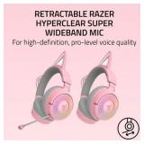 Razer Kraken Kitty V3 Pro Wireless RGB Kitty Headset for Gaming and Streaming, WHITE