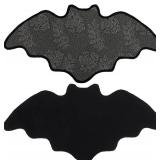 Bat Bath Mat Bathroom Rug for Spooky Decor,Gothic Witchy Mat for Bathroom,Horror Halloween Black Bats Mat for Kitchen, Single Mat