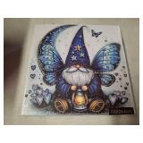 Crystal Blue Gnome Puzzle 1000 Pieces for Adults, Magic Jewel Butterfly Jigsaw Puzzle, Fantasy Heart Star Puzzle as Home Decor