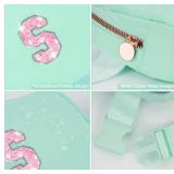 Fanny Pack Belt Bag Crossbody Bags with Initials Letter Patch Trendy Stuff for Teens Cute Stuff Birthday Gifts for Teenager Girls | Light Green,Initial S