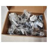 15 Pack Modern Cabinet Knobs - 32mm (1.26") Diameter, 22mm (0.87") Height, Plastic Black Dresser Pulls with 25mm (0.98") Screw - Easy Install Drawer Pull for Kitchen, Bathroom & Wardrobe