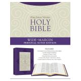 Holy Bible: Wide-Margin Personal Notes Edition Lavender Plume