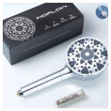 High Pressure Filtered Shower head with Handheld 7 Modes, 5 High Flow Hand Held Hydro Rain Showerhead with 60" Stainless Steel Hose and Adjustable Bracket, Premium Chrome