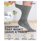 Pembrook Diabetic Socks for Men - 6 Pairs Crew Diabetic Neuropathy Socks for Men | Non Binding