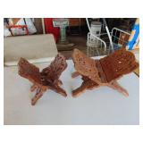 Pair of Wooden Collapsible Book Holders