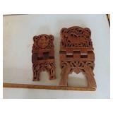 Pair of Wooden Collapsible Book Holders