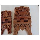 Pair of Wooden Collapsible Book Holders