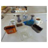 Selection of Decor - Blue Clay Stands