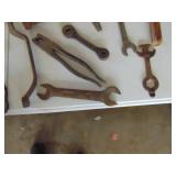 Selection of Vintage Tools - Rod Wrenches - Tractor Wrenches