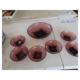 Purple Tinted Salad Serving and Bowls