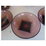 Purple Tinted Salad Serving and Bowls