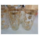 Frosted Glassware - Gold Toned