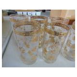 Frosted Glassware - Gold Toned