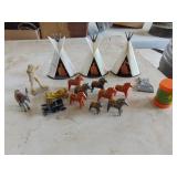 Selection of Plastic Toys - Indian School - Ashland Montana