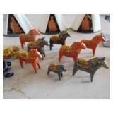 Selection of Plastic Toys - Indian School - Ashland Montana