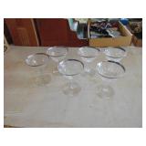 Silver Rimmed Stemmed Glasses