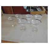 Silver Rimmed Stemmed Glasses