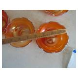 Amber Glass Salad Serving Bowl and Salad Bowls