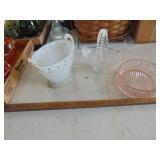 Glass Baskets and Candy Dish