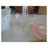 Glass Baskets and Candy Dish