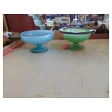 Pair of Stemmed Candy Dishes