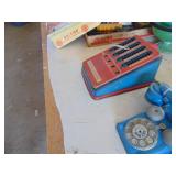 Adding Machine and Toy Telephone - Metal