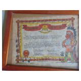 Honorary Chief Certificate