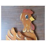 Wooden Chicken Themed Decor