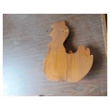 Wooden Chicken Themed Decor