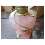Selection of Decor - 2 oil lamp bases - one  electrified and broken