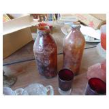 Selection of Decor - 2 oil lamp bases - one  electrified and broken