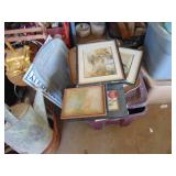 Tub and Box Full of Picture Frames